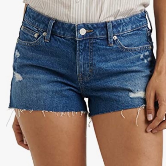 Lucky Midrise Destructed Shorts - Picture 13 of 16